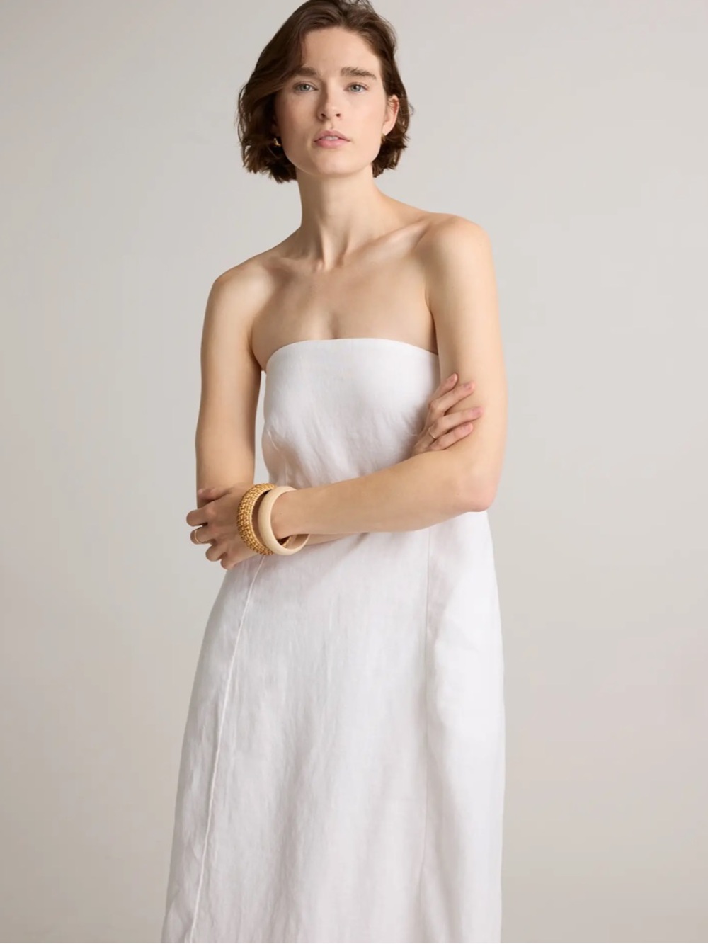 Quince 100% European Linen Strapless Maxi Dress - Picture 5 of 13